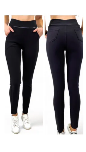 1-A1589 Black Super Comfy Jeggings