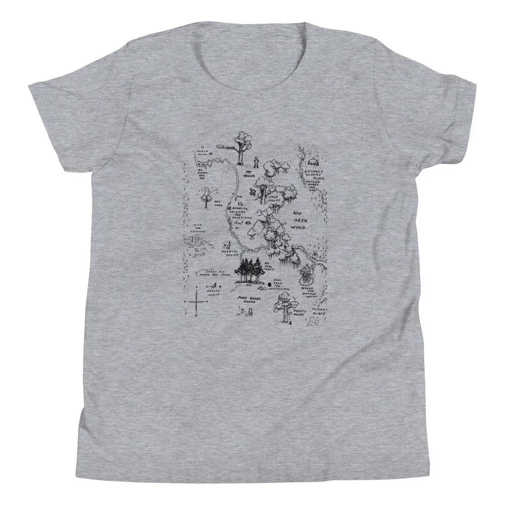 100 Acre Map Kid's Youth Tee