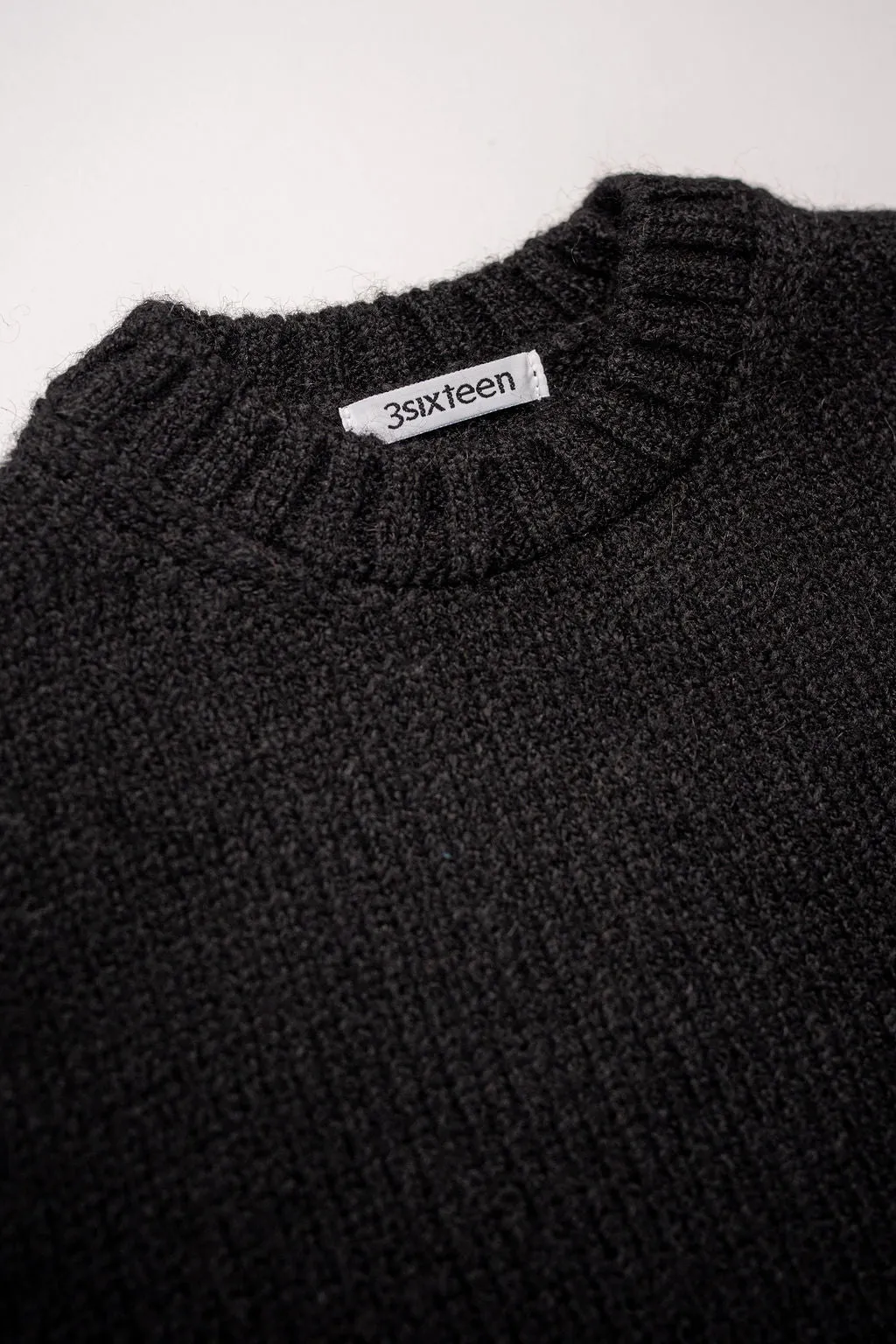 3sixteen Alpaca Crewneck - Black