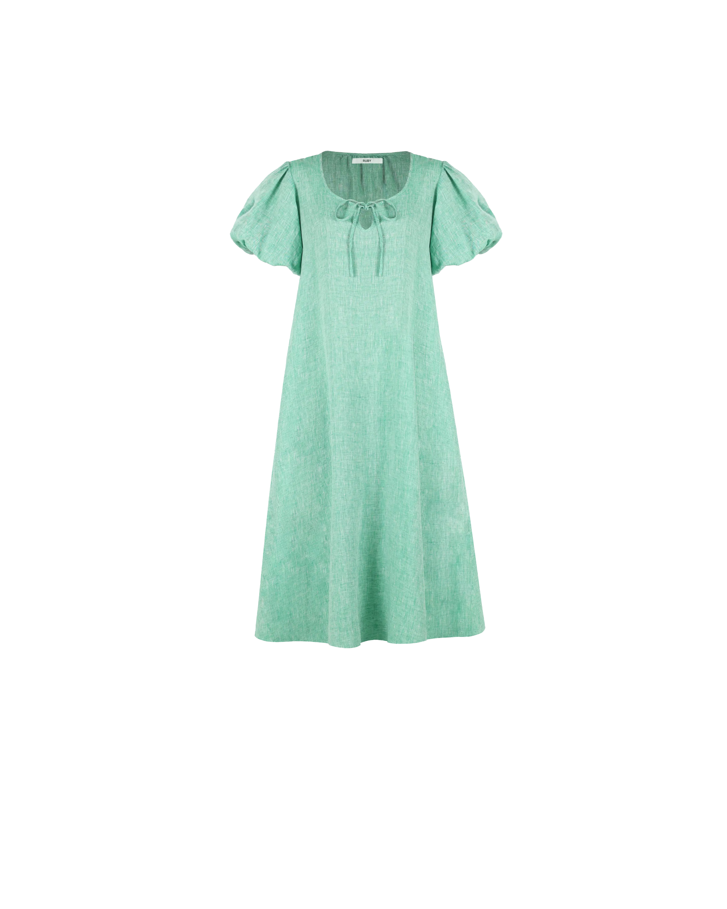 ANGEL LINEN MAXI DRESS GREEN MARLE