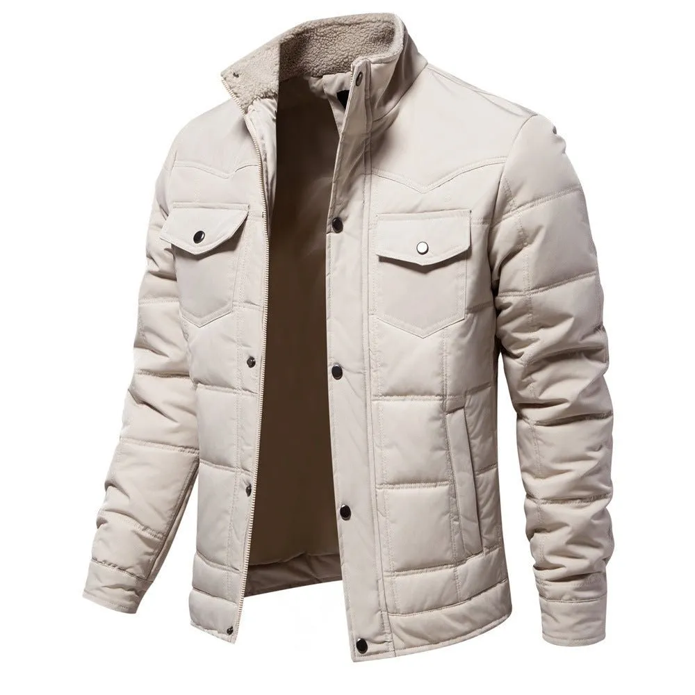 Casual Fashionable Stand Collar Coat Men's Jacket