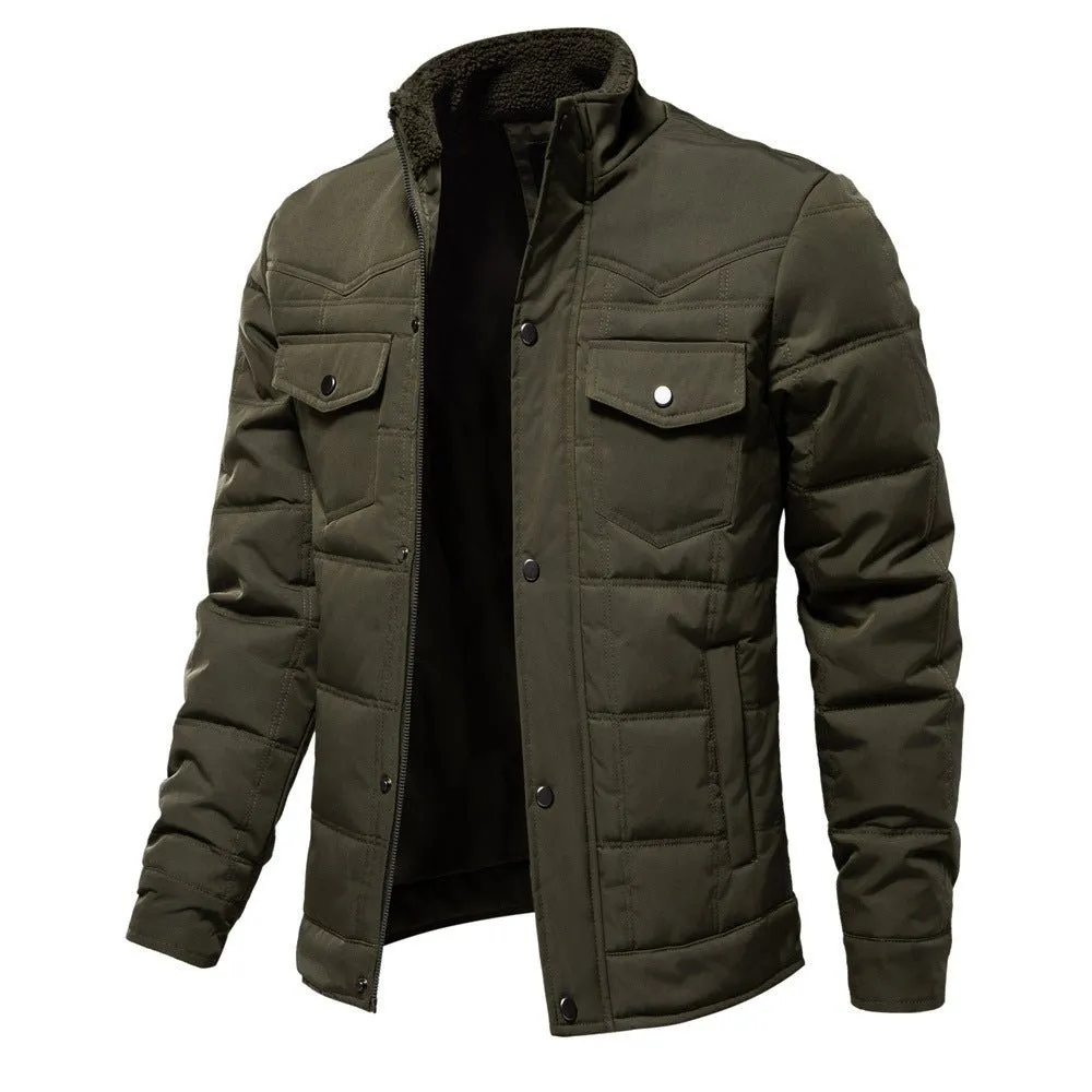 Casual Fashionable Stand Collar Coat Men's Jacket