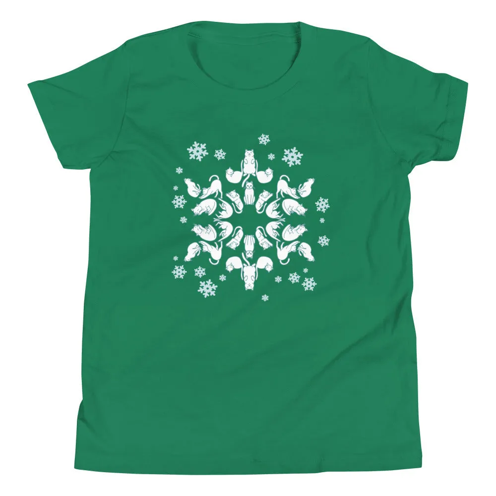 Cat Snowflake Kid's Youth Tee