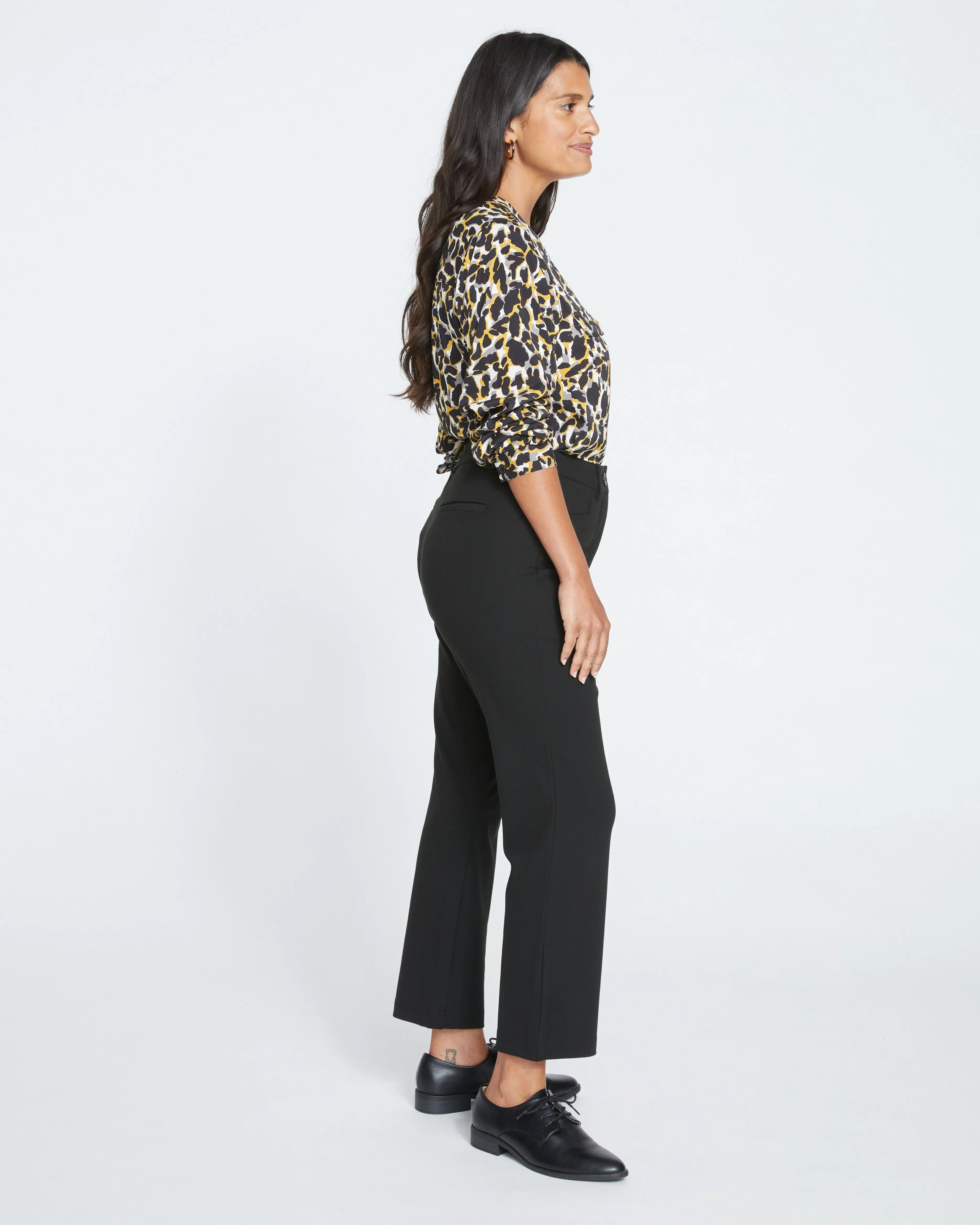 Cigarette Ponte Pants - Black