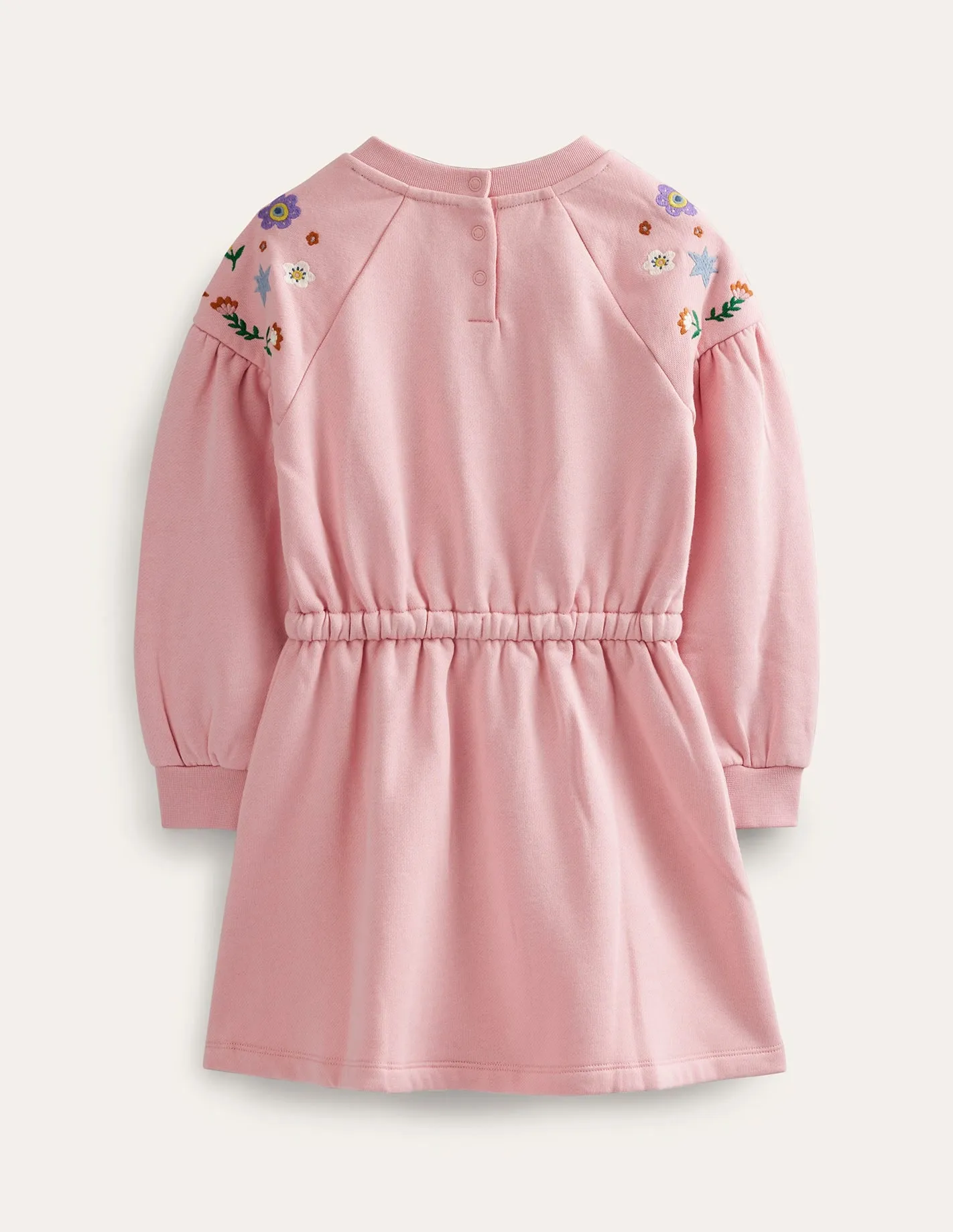 Embroidered Sweatshirt Dress-Boto Pink Animals