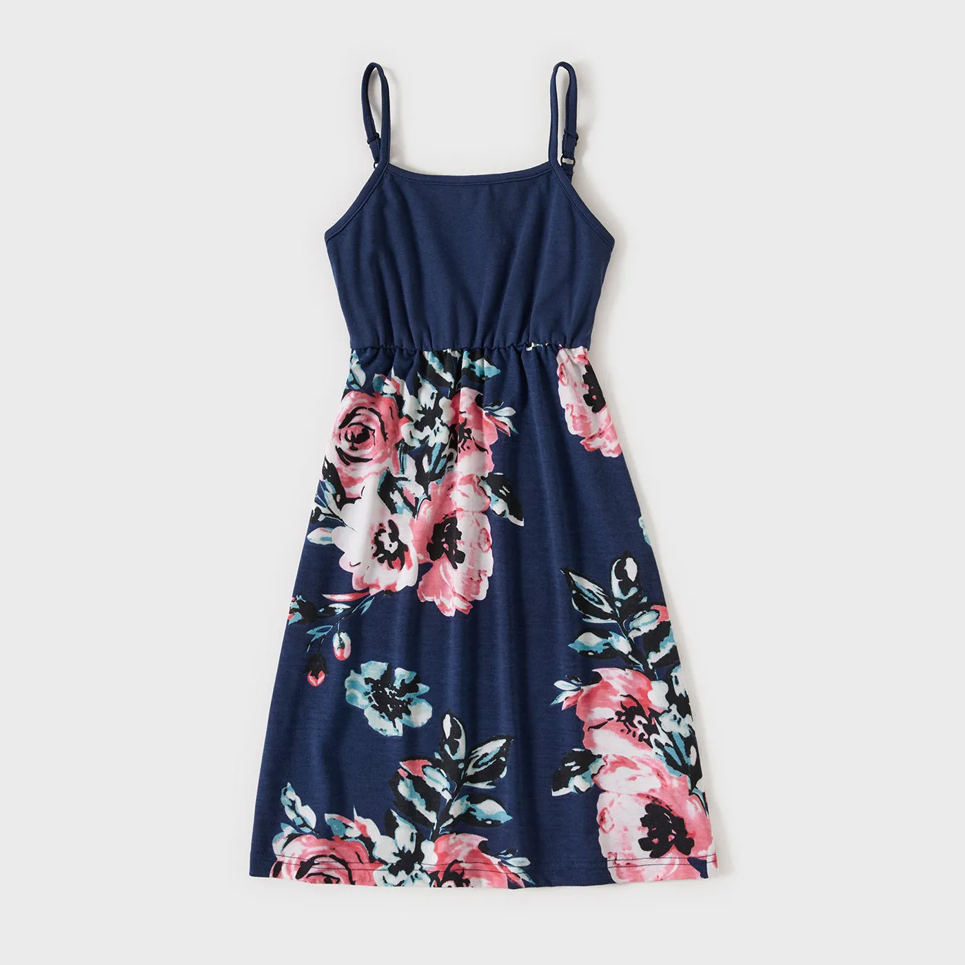 Family Matching All Over Floral Print Cami Dresses and T-shirts Sets