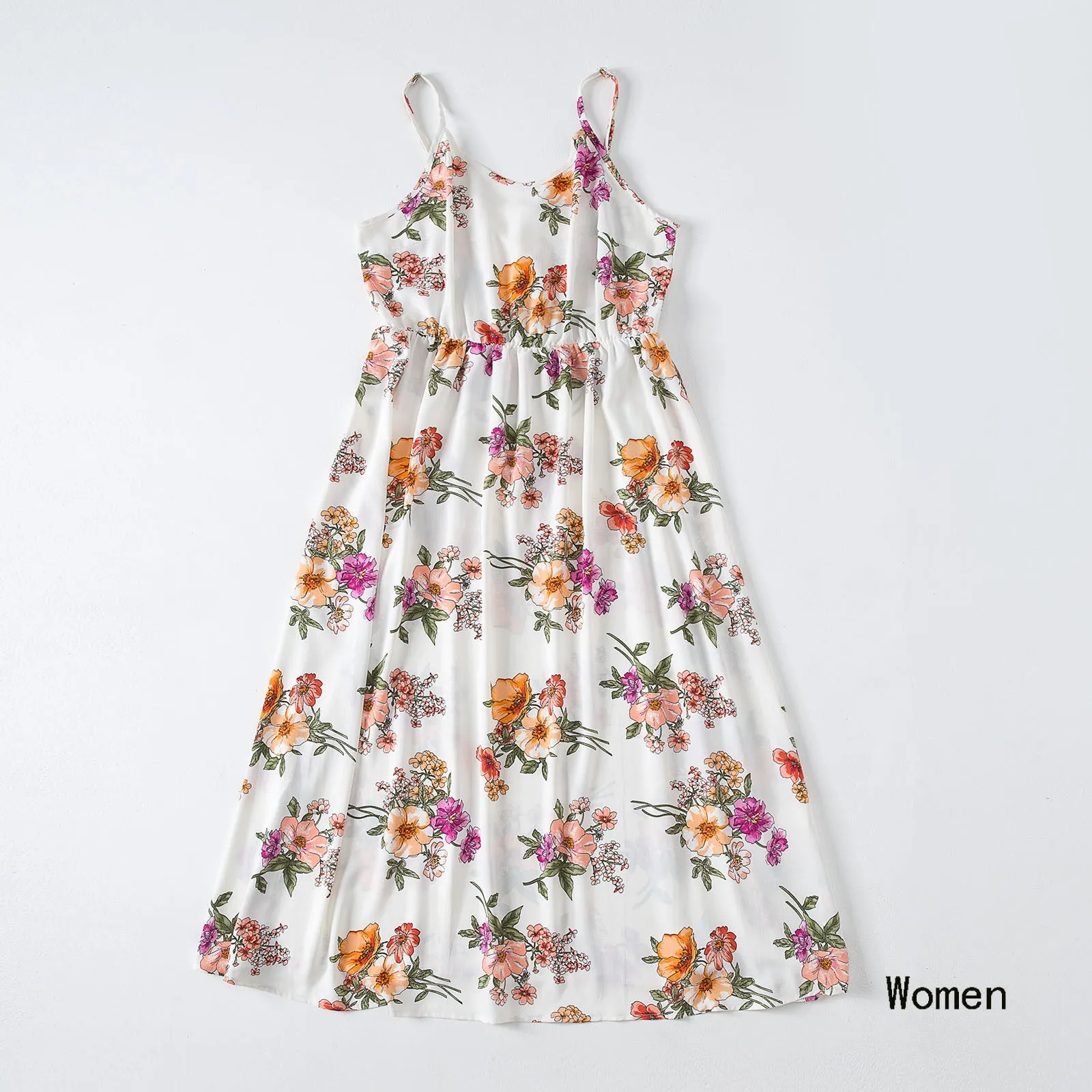 Family Matching Floral and Letter Print Dresses and T-shirts Sets