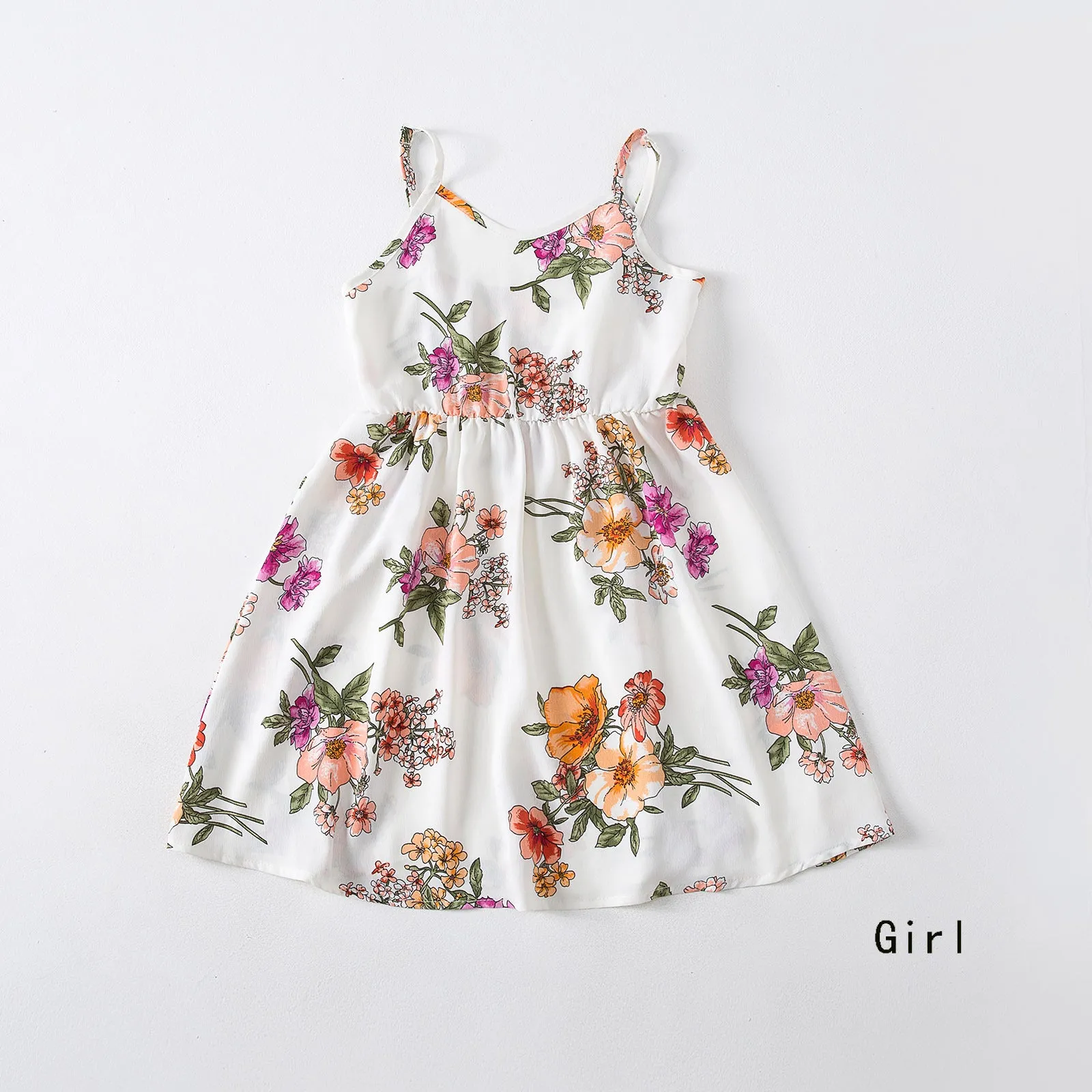 Family Matching Floral and Letter Print Dresses and T-shirts Sets