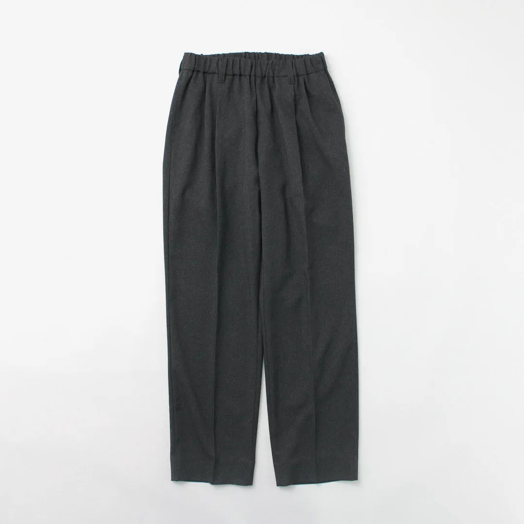 FLISTFIA / Wool-like Tuck Wide Trouesrs