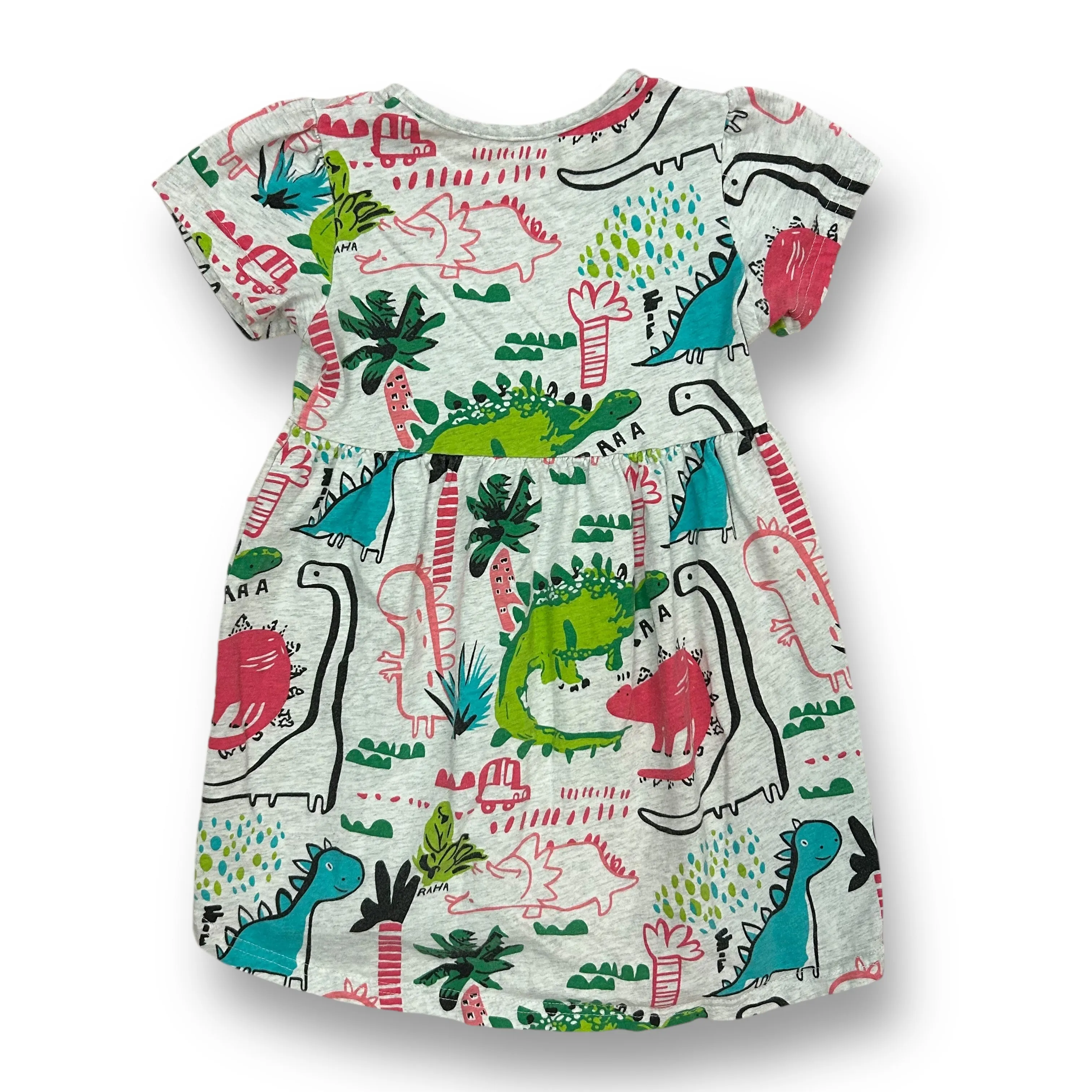 Girls Specialty Size 5T Gray Dinosaur Print Comfy Dress