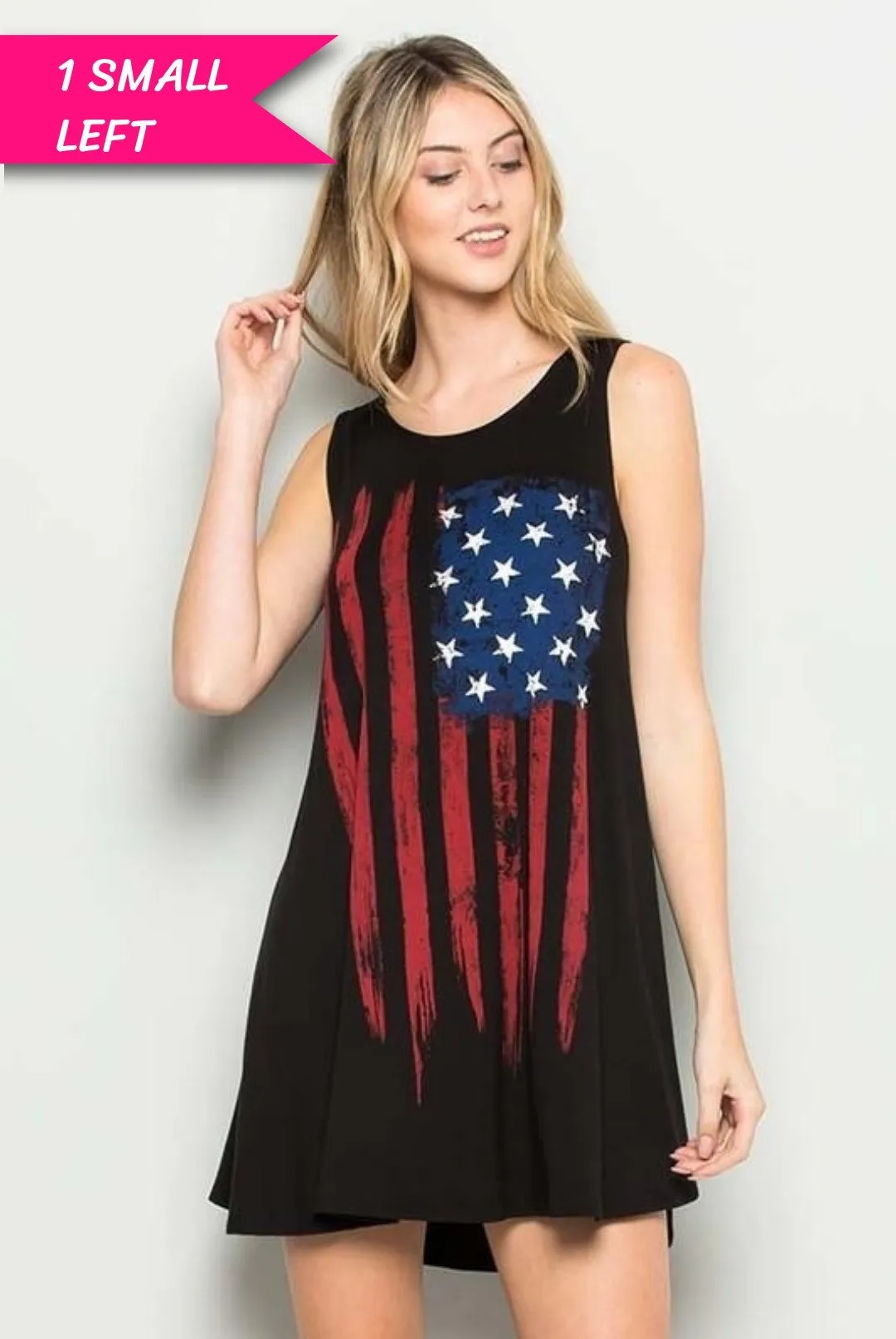 I Love the Flag Tank Top in Black