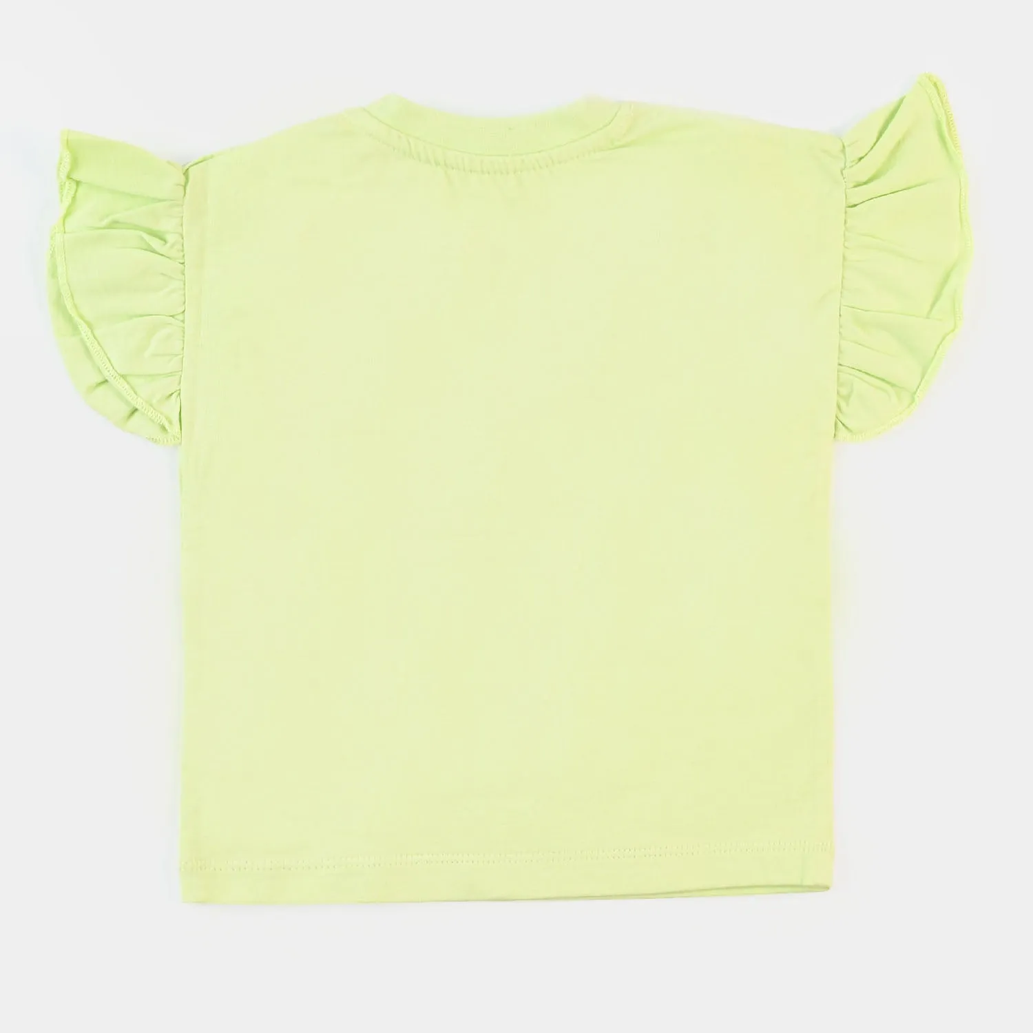 Infant Girls Cotton T-Shirt Ride  - Sharp Green