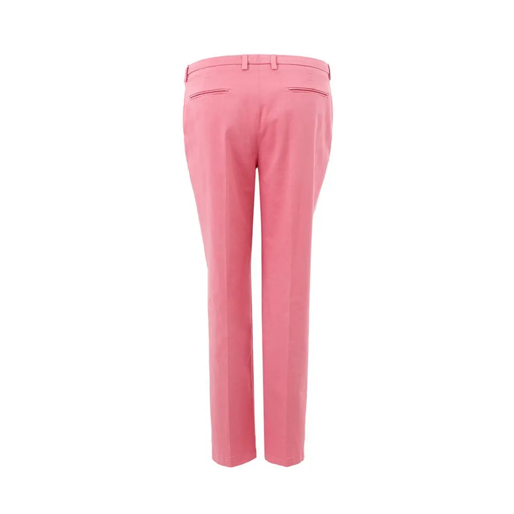 Lardini Elegant Cotton Pink Trousers for Sophisticated Style