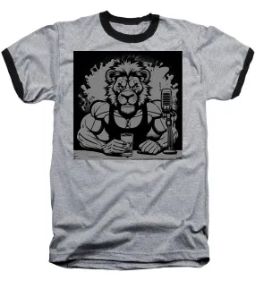 Leo - Baseball T-Shirt podcaster lion podcaster