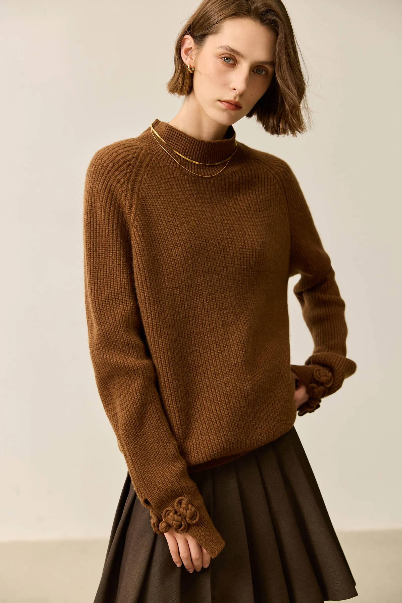 LILY Wool Blend Half-Turtleneck Sweater