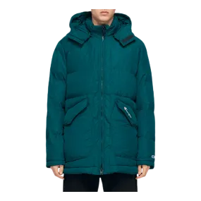 Long Hooded Puff Jacket Green