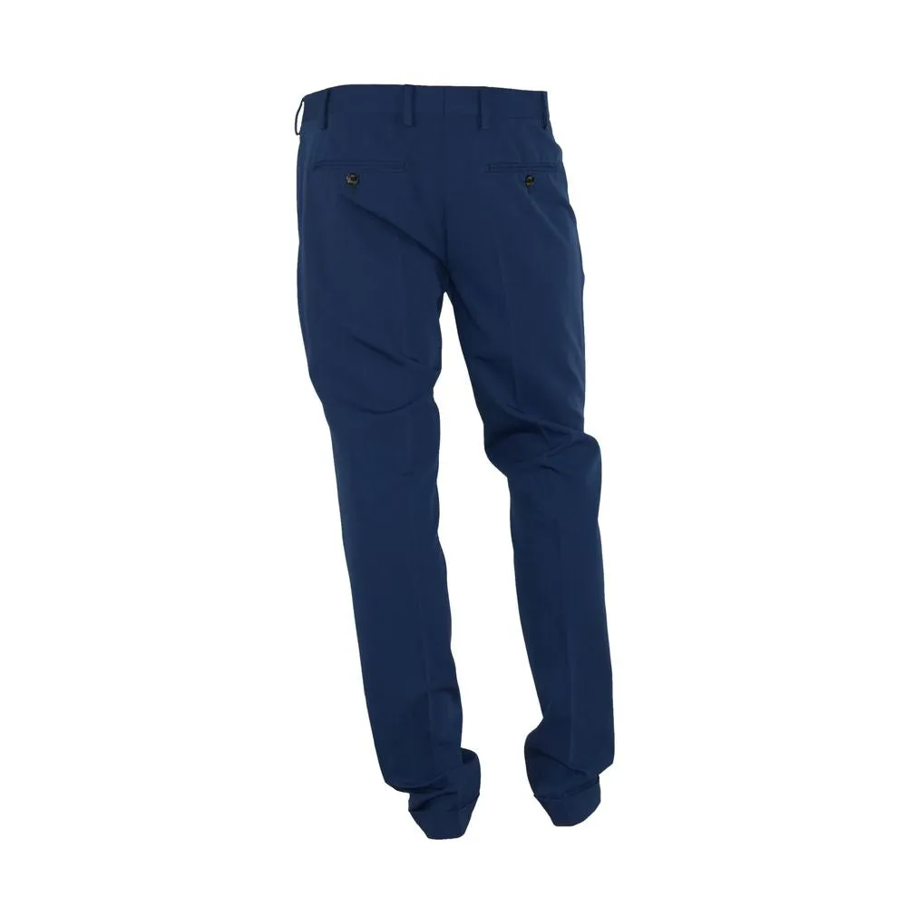 Made in Italy Elegant Blue Trousers for Sophisticated Men