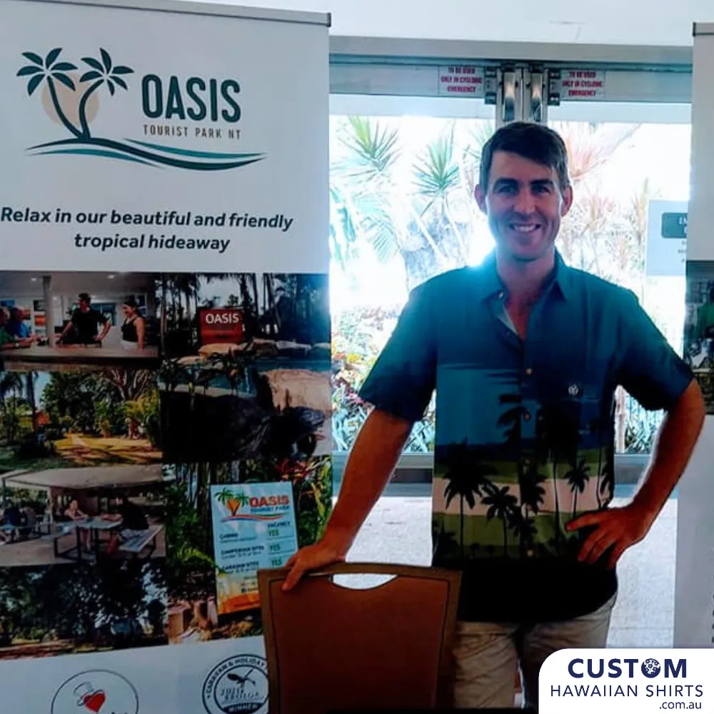 Oasis Tourist Park, NT - Personalised Hawaiian Shirt Uniforms