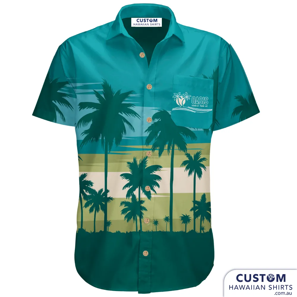 Oasis Tourist Park, NT - Personalised Hawaiian Shirt Uniforms