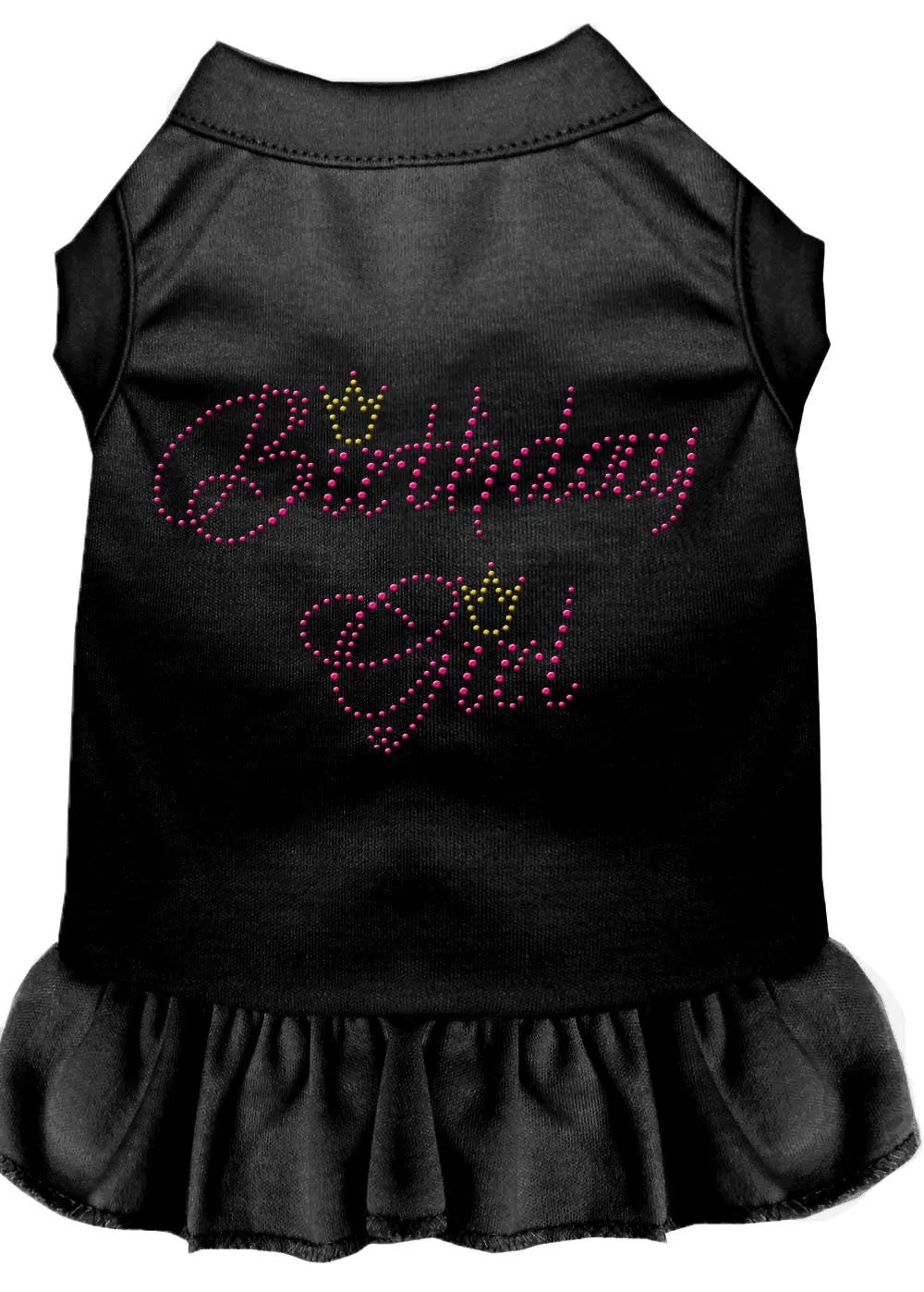 Pet Dog & Cat Dress Rhinestone, "Birthday Girl"