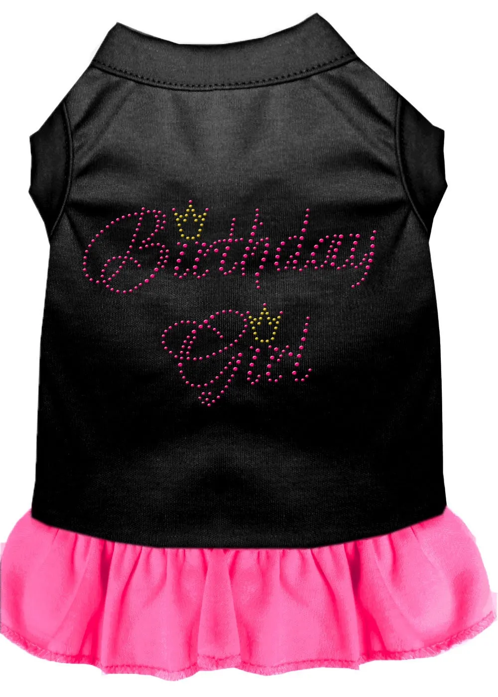 Pet Dog & Cat Dress Rhinestone, "Birthday Girl"