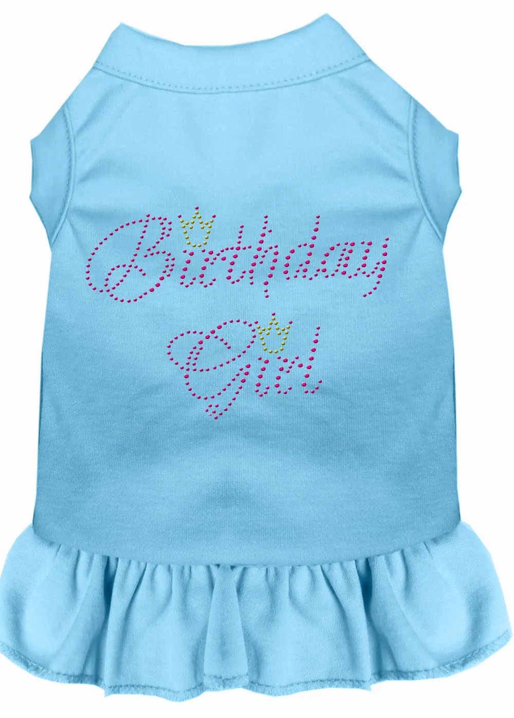 Pet Dog & Cat Dress Rhinestone, "Birthday Girl"