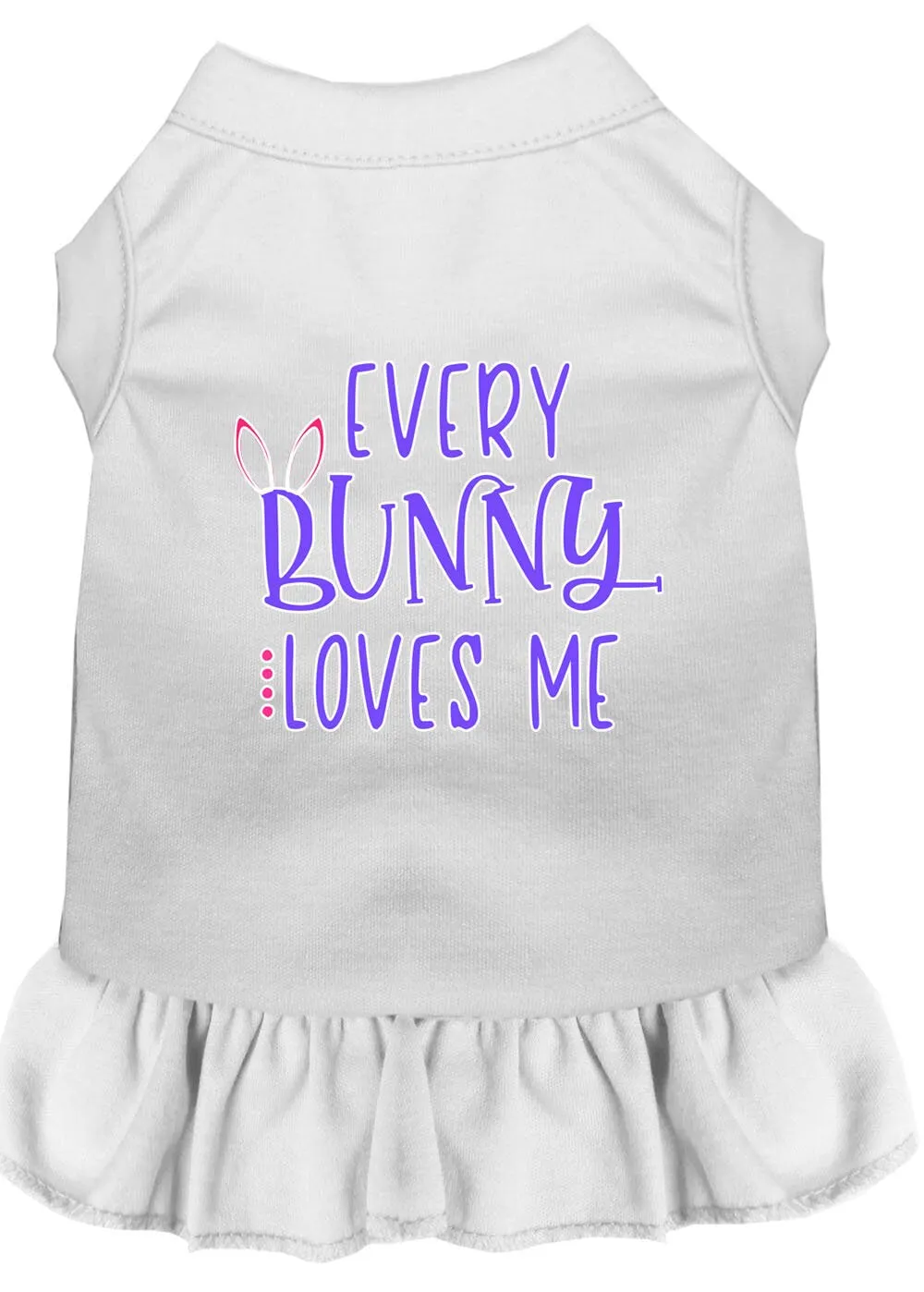 Pet Dog & Cat Dress Screen Printed, "Every Bunny Loves Me"