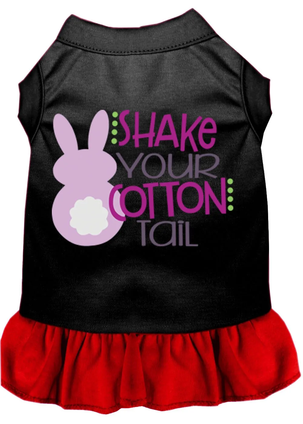 Pet Dog & Cat Dress Screen Printed, "Shake Your Cotton Tail"