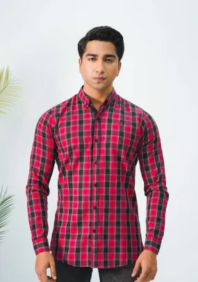 Red Checkered Casual Shirts