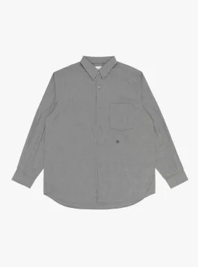 Regular Collar Wind Shirt Grey