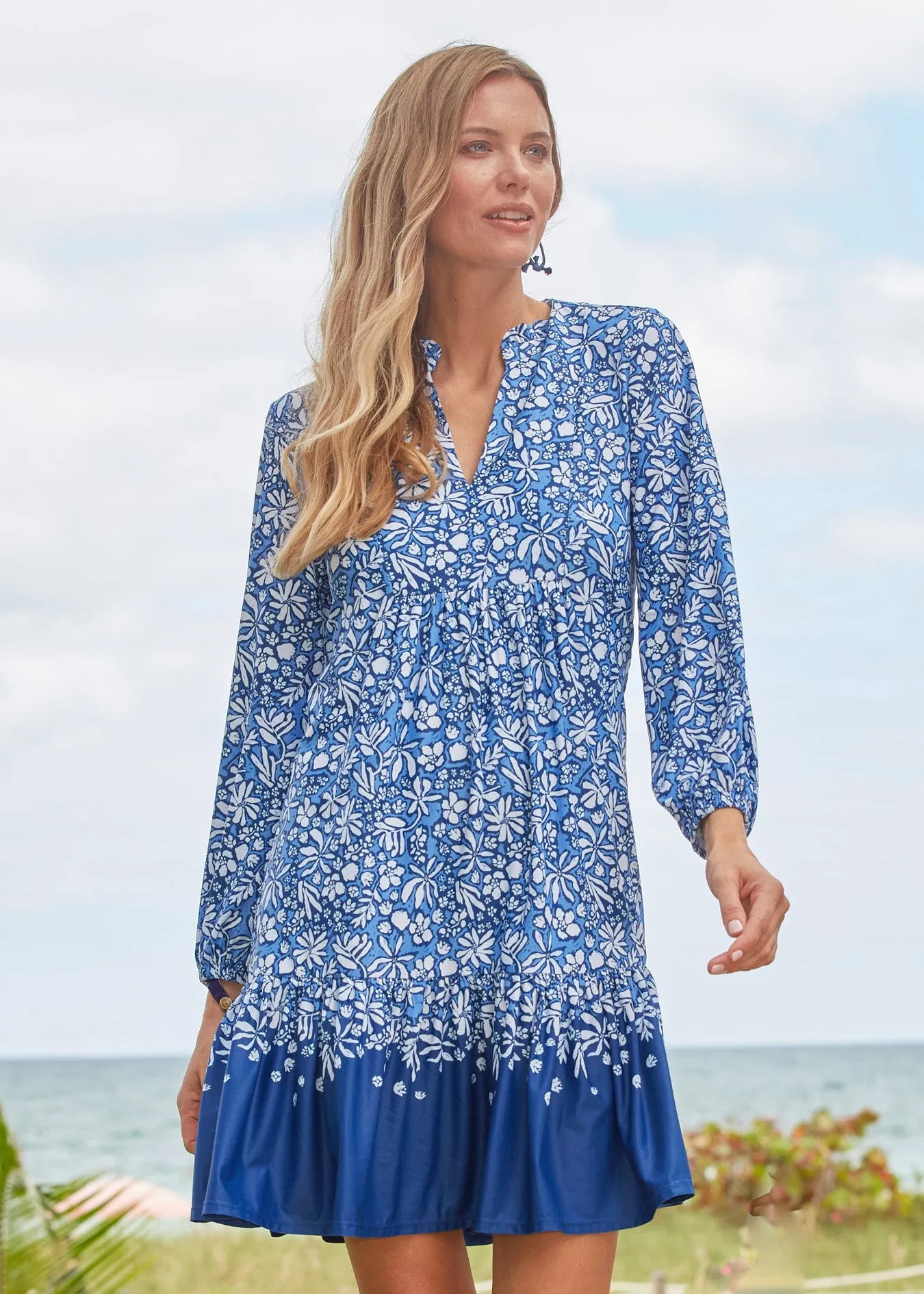 Seaside Floral Relaxed Dress