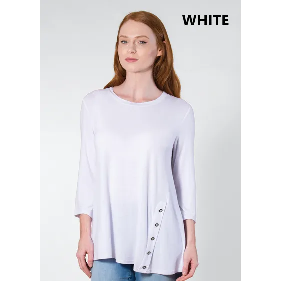 Simply Noelle Crew Neck Button Top