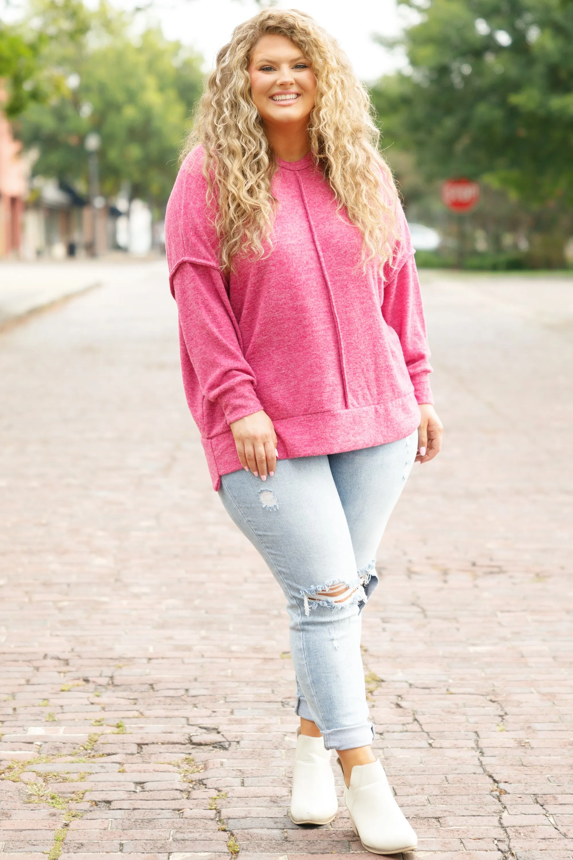 So Comfy Sweater, Magenta