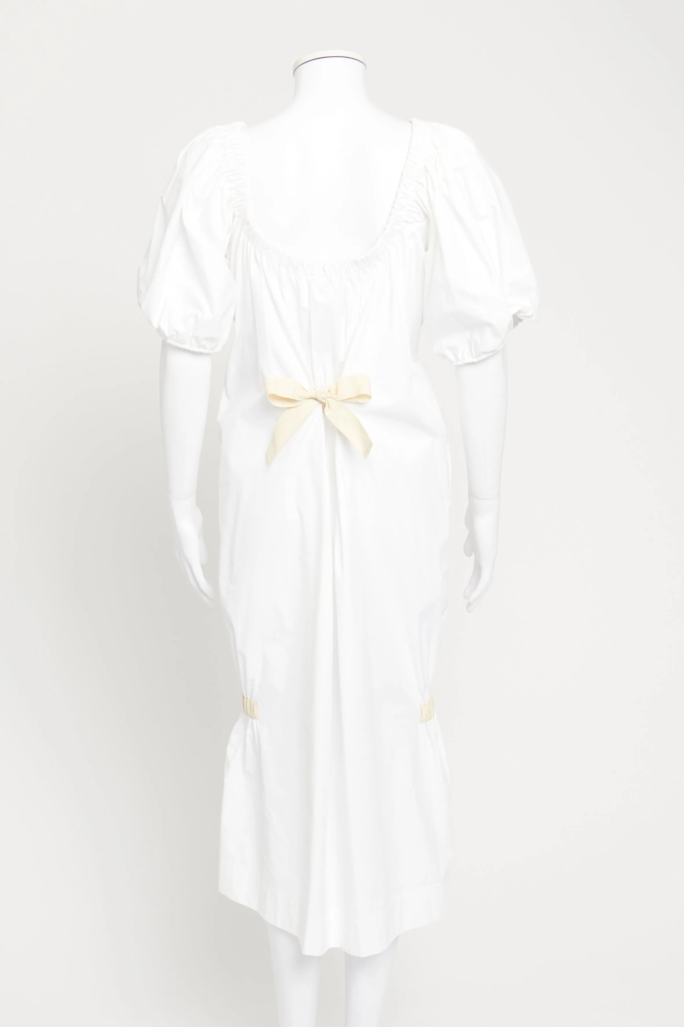 SS20 White Cotton Midi Dress