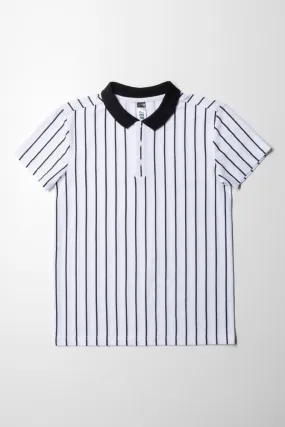 Stripe Golfer White & Black