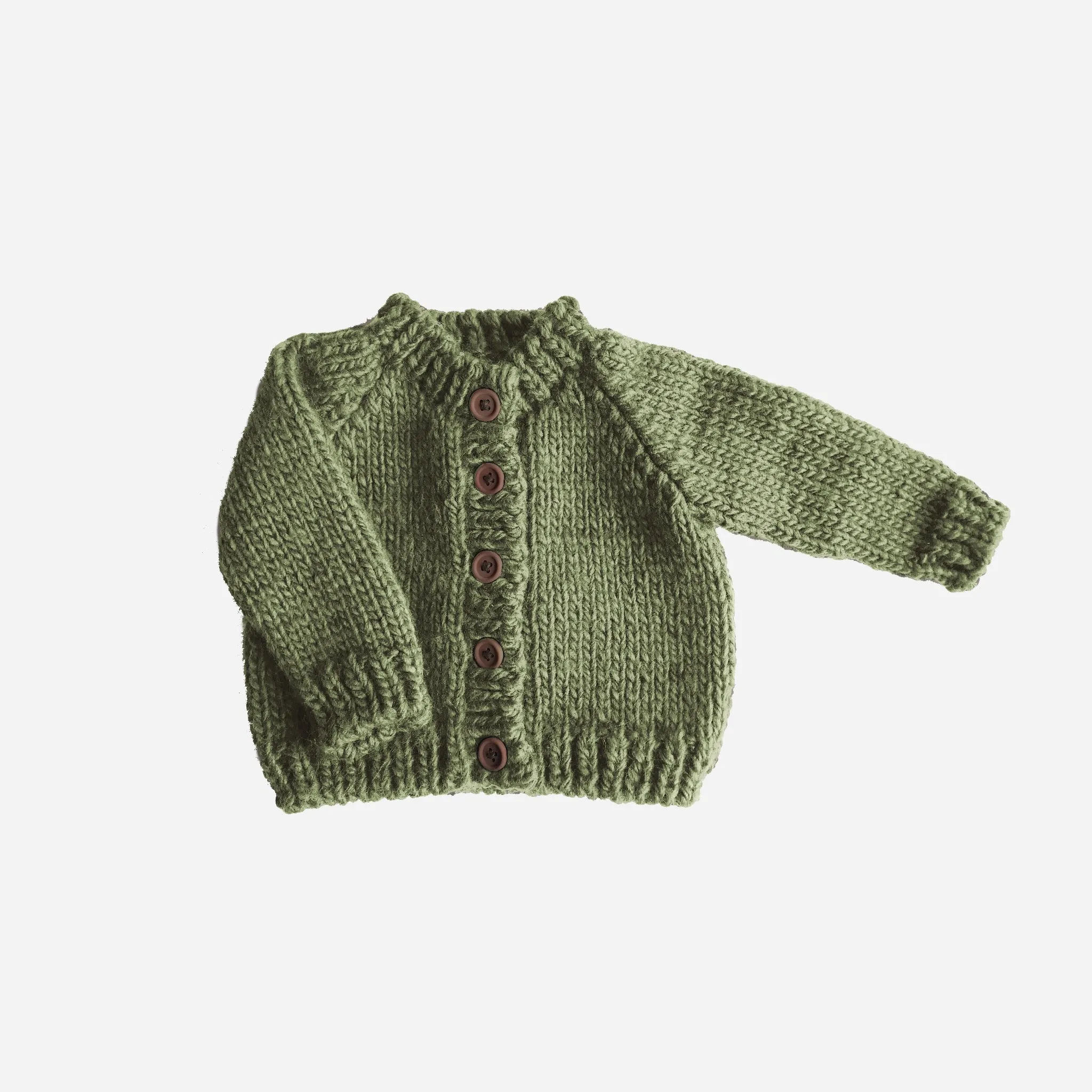 The Classic Cohen Cardigan - Olive - BABY