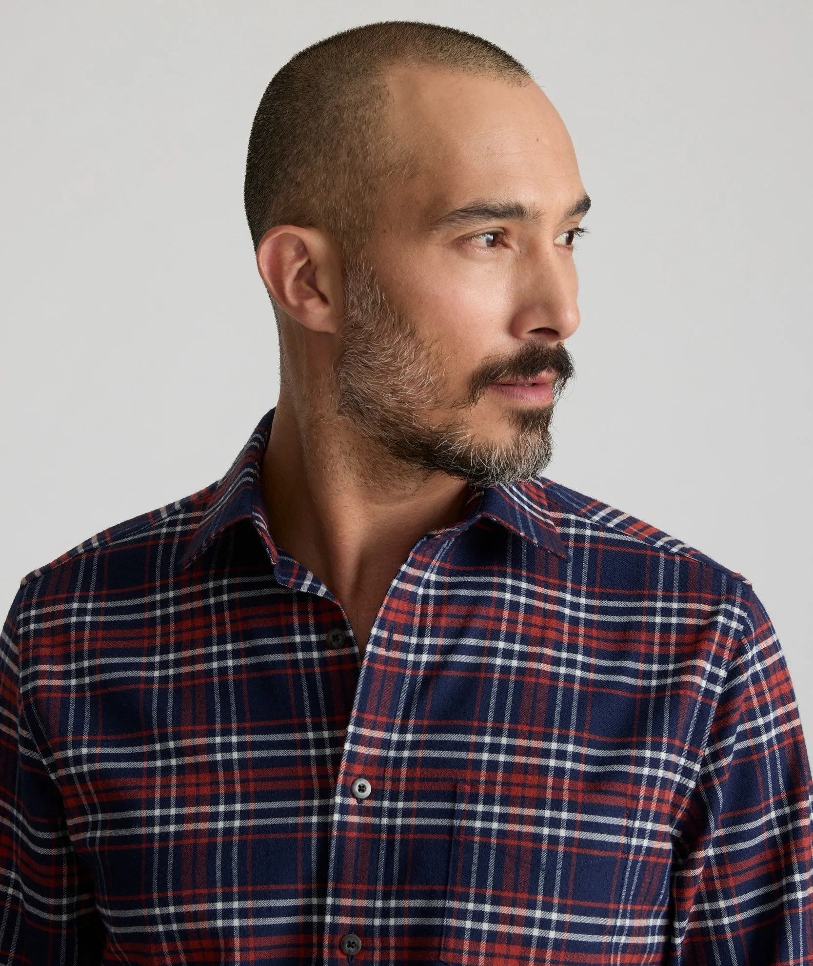 Wrinkle-Free Performance Flannel Trezari Shirt - FINAL SALE